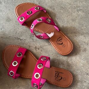 Pink Sandals with Silver Accents
